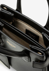 Serapian Mini Meliné Leather Top Handle Bag Black SRSETWLL625320A001_BLACK