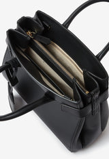 Serapian Meliné Leather Top Handle Bag Black SRSETWLL625326A001_BLACK