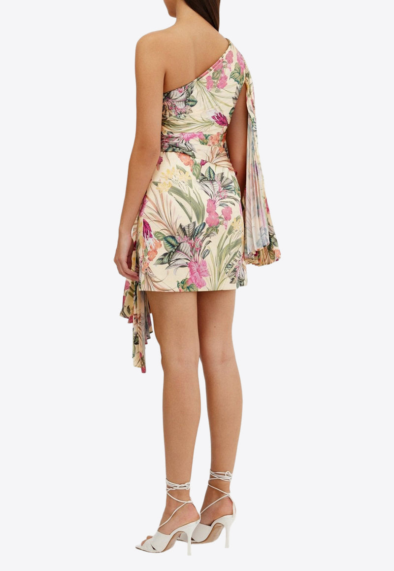 Significant Other Pixi One-Shoulder Floral Mini Dress SS231044D-PRT-HONEYBOTANICALMULTICOLOUR