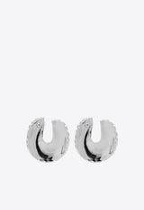 Self-Portrait Crystal Curved Earrings SS25-626E-SL_SILVER