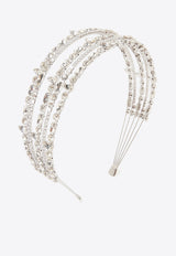 Self-Portrait Crystal-Embellished Headband SS25-653H-SL_SILVER