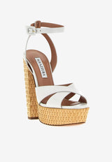 Aquazzura Sunseeker 140 Platform Sandals SSKHIGB0-CWKFFF WHITE