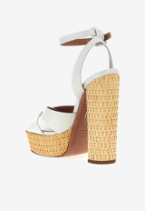 Aquazzura Sunseeker 140 Platform Sandals SSKHIGB0-CWKFFF WHITE