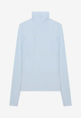 Sportmax Stone High-Neck Jersey Top Light Blue STONENY/R_SPORM-002