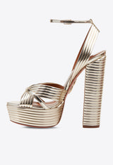 Aquazzura Sundance 140 Crystal-Embellished Platform Sandals SUDHIGS0-LAM-FD5