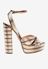 Aquazzura Sundance 140 Platform Sandals SUDHIGS0-SSYMMG MULTIMETAL