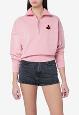 Isabel Marant Étoile Ross Half-Zip Sweatshirt Pink SW0093FAD1M04E/S_ISAET-BGBY