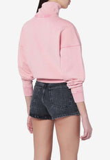 Isabel Marant Étoile Ross Half-Zip Sweatshirt Pink SW0093FAD1M04E/S_ISAET-BGBY