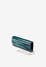 Jimmy Choo Sweetie Marble-Effect Acrylic Clutch Emerald SWEETIE TIE EMERALD