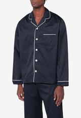 Tekla Logo Pajama Shirt Blue SWT-NAVCO/R_TEKLA-CH