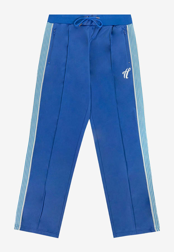 The Hundreds Script Logo Embroidered Track Pants Blue T24P104012- R0000098BLUE