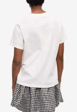 GANNI Animal Print T-shirt White T4237_WHITE