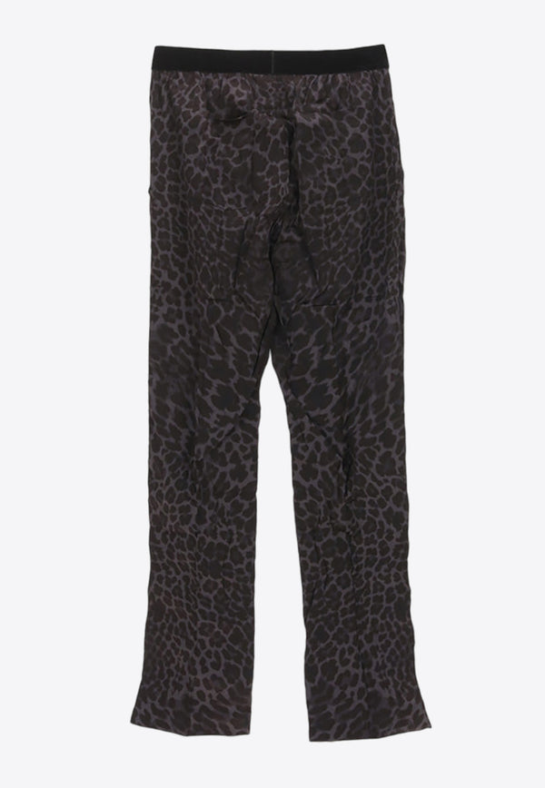 Tom Ford Leopard Print Silk Pants Blue T4H201310_000_029
