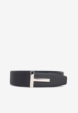Leather Belt with T-Buckle