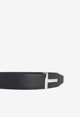 Leather Belt with T-Buckle