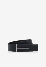 Leather Belt with T-Buckle