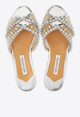 Aquazzura Temptation Crystal Flat Sandals TEMFLAS0-SYF-CCC