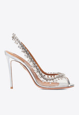 Aquazzura Temptation 105 Crystal-Embellished Sandals TEMHIGSC-SPP-CCC