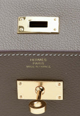 Kelly To Go Wallet in Etoupe Evercolor with Gold Hardware