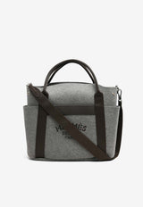 The Grooming Bag in Acier Felt with Palladium Hardware