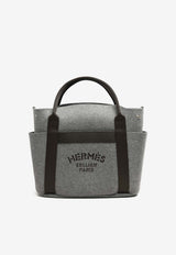 The Grooming Bag in Acier Felt with Palladium Hardware