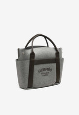 The Grooming Bag in Acier Felt with Palladium Hardware