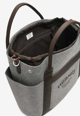 The Grooming Bag in Acier Felt with Palladium Hardware