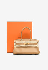 Birkin Shoulder Light 29 in Biscuit Evercolor with Gold Hardware