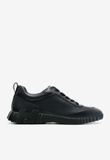 Bouncing Low-Top Sneakers in Black Perforated and Solid Calfskin