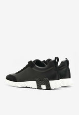 Bouncing Low-Top Sneakers in Black Calfskin and Suede