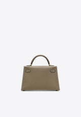 Mini Kelly 20 in Etoupe Epsom Leather with Gold Hardware