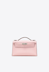 Kelly Pochette Clutch Bag in Rose Sakura Swift with Palladium Hardware