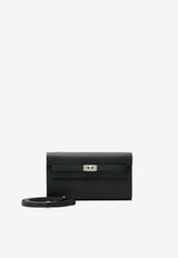 Kelly To Go Wallet in Black Epsom Leather with Palladium Hardware
