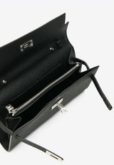 Kelly To Go Wallet in Black Epsom Leather with Palladium Hardware