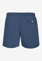 "H Fantome" Print Swim Trunks