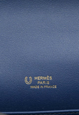 Kelly Pochette HSS Verso Clutch Bag in Black and Bleu Saphir Swift Leather with Gold Hardware
