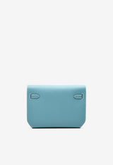 Kelly Depeches 25 Pouch in New Bleu Jean Epsom with Palladium Hardware