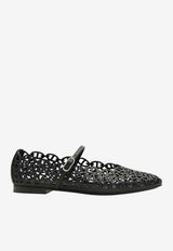 Meli Ballet Flats Black Calfskin