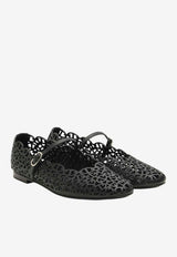 Meli Ballet Flats Black Calfskin