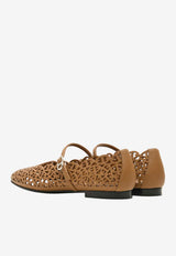 Meli Ballet Flats Naturel Calfskin