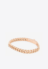 Kelly Gourmette TPM Bracelet in Rose Gold and 6 Diamonds