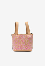 Micro Lucky Daisy Picotin in Chai Swift Leather with Palladium Hardware