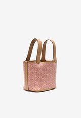 Micro Lucky Daisy Picotin in Chai Swift Leather with Palladium Hardware