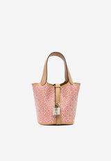 Micro Lucky Daisy Picotin in Chai Swift Leather with Palladium Hardware