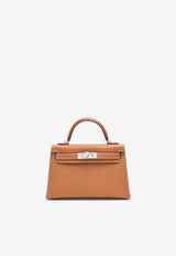 Mini Kelly 20 in Gold Epsom Leather with Palladium Hardware