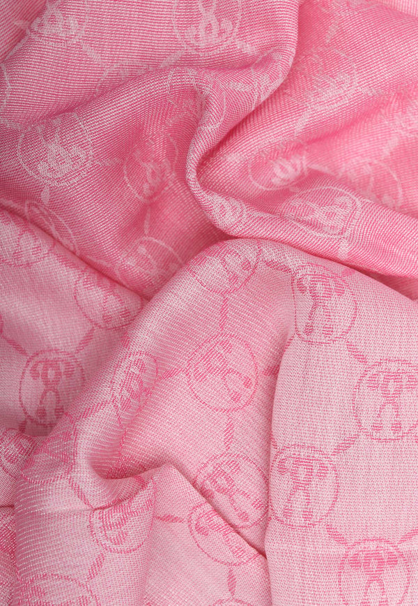 Moschino Monogram Wool Blend Scarf 3234-M2321PINK