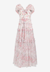 Needle & Thread Floral Wreath Off-Shoulder Grace Gown Multicolor DG-OS-77-RCR24-MOOFLORAL