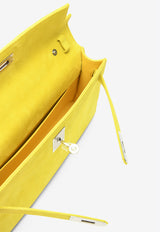 Kelly Danse in Jaune Citron Ostrich Boreale with Palladium Hardware