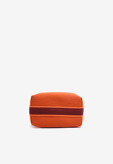 Small Bride-a-Brac Pouch in Orange Feu Canvas