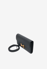 Constance To Go Wallet in Black Epsom Leather with Gold Hardware
